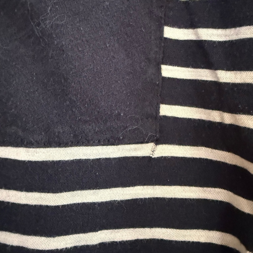 Madewell | Black and White Striped Long Sleeve Tee | Medium - Picture 3 of 8